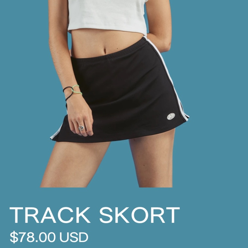 Unif Black track skirt/skort